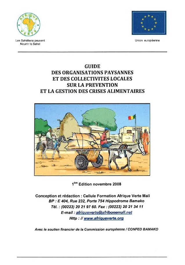 Livret prévention des crises pour les OP