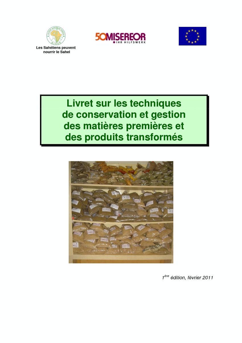 livret stockage céréales brutes ou transformées